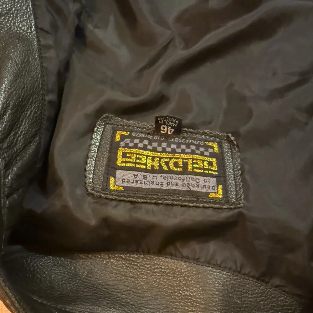 Black Leather Motorcycle Jacket - Picture 6 of 6